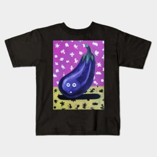 Eggplant Kids T-Shirt